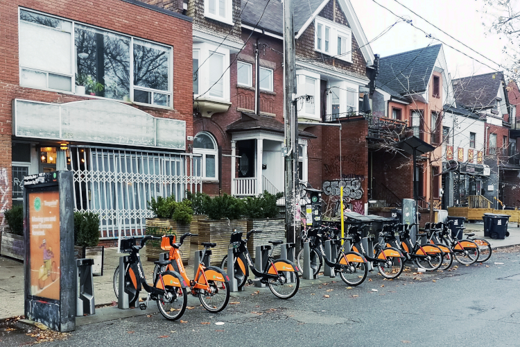 Photo of a Bike Share station in Kensington Market