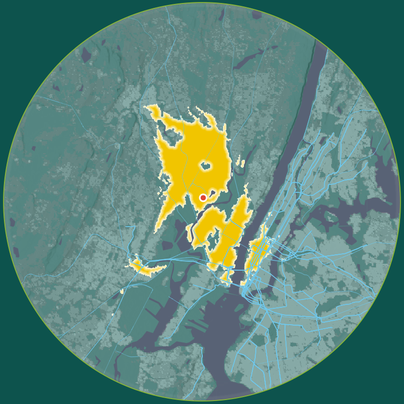 East Rutherford transit map